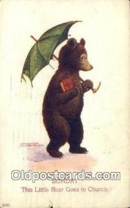 Sunday Busy Bear Series 79, The Ullman MFG 1906, Bear Postcard Bears, tragen ...