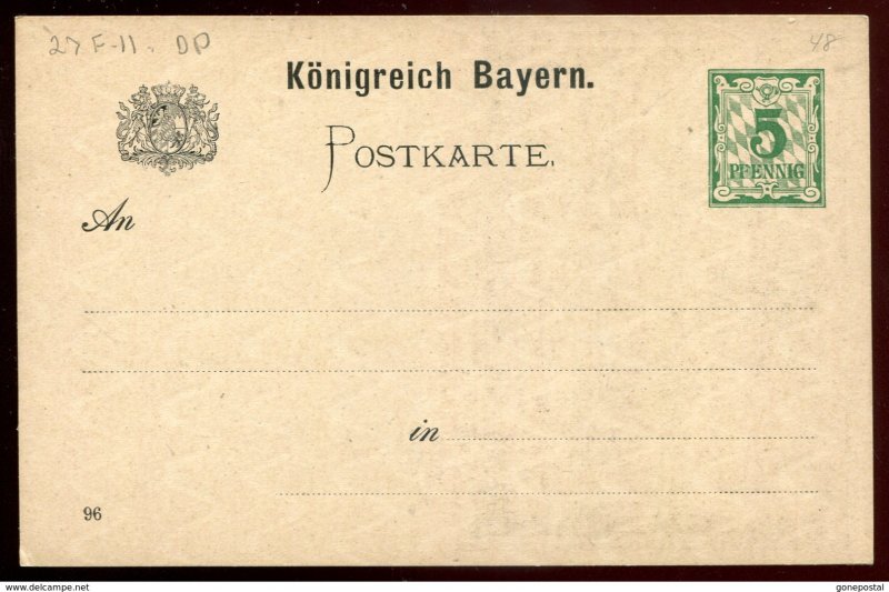 dc1361 - GERMANY Nuernberg 1896 Bayerische Landes Ausstellung. Pioneer Postcard