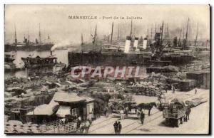 Marseille Old Postcard Bridge Joliette (boats)