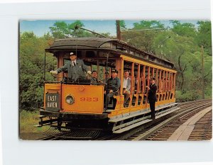 Postcard Trolley 923 Branford Trolley Museum East Haven Connecticut USA