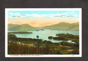 NY Narrows Bolton Lake George New York Tongue Black Mtn Postcard Adirondacks