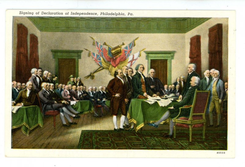 PA - Philadelphia. Independence Hall, Signing of Declaration of Independence