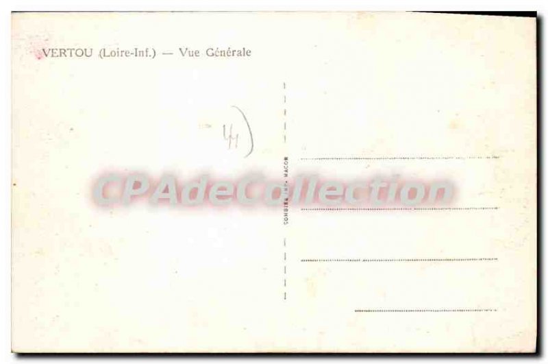 Postcard Old Vertou Vue Generale