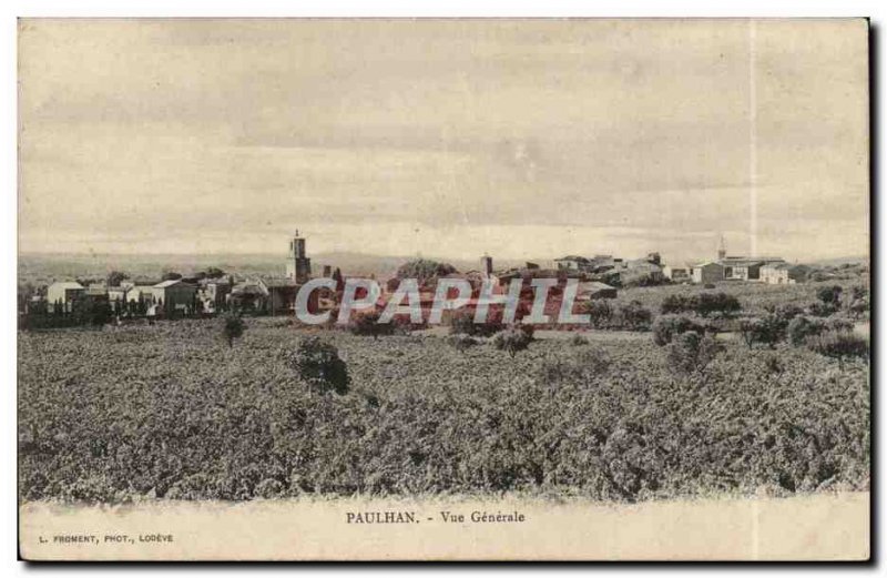 Paulhan Old Postcard General view