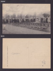 Vintage Postcard, the Giessen cemetery, WWI