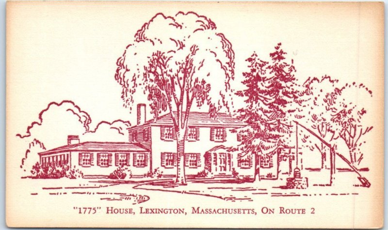 Postcard - 1775 House, Lexington, Massachusetts, on Route 2, USA
