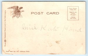 USS Massachusetts Brooklyn Navy Ships Night View Postcard