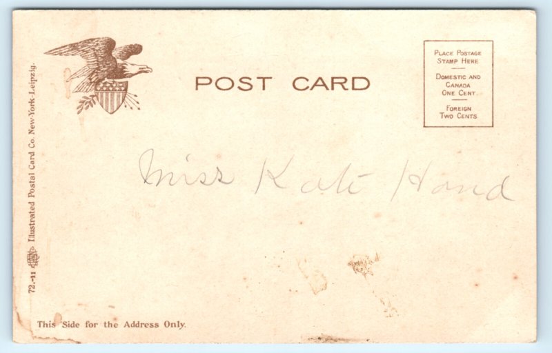 USS Massachusetts Brooklyn Navy Ships Night View Postcard