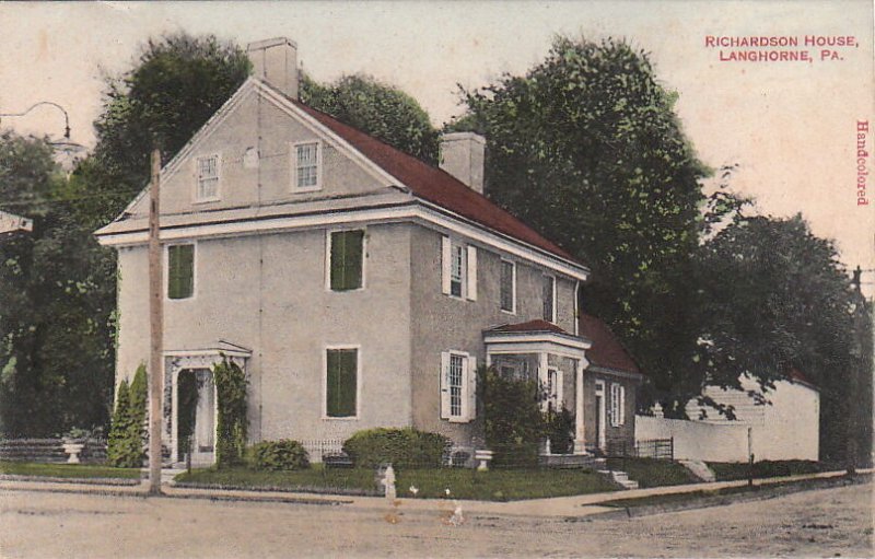 Postcard Richardson House Langhorne PA