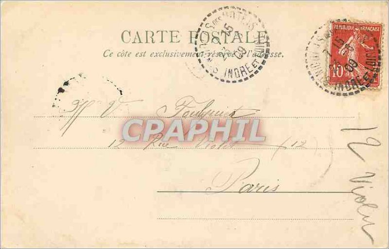 Old Postcard Langeais (map 1900)