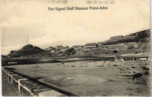 PC STEAMER POINT ADEN THE SIGNAL STAFF YEMEN (a32158)