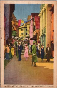 A Mediaeval Street in the Belgian Village Postcard PC409