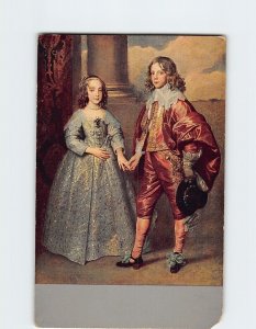 Postcard Antonius van Dyck: Prince William II of Orange & his wife Maria Stuart