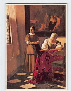 Postcard The letter (detail) By Jan Vermeer, Blessington, Ireland