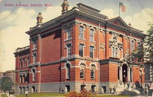 Public Library Situated at Gratiot Avenue and Farmer street Detroit, Michigan...