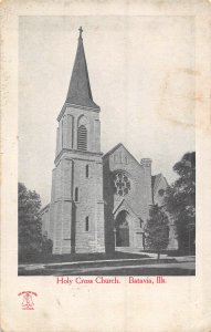 Holy Cross Church Batavia Illinois 1907c postcard