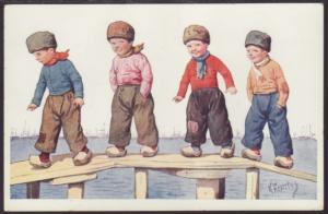 Dutch Boys Postcard