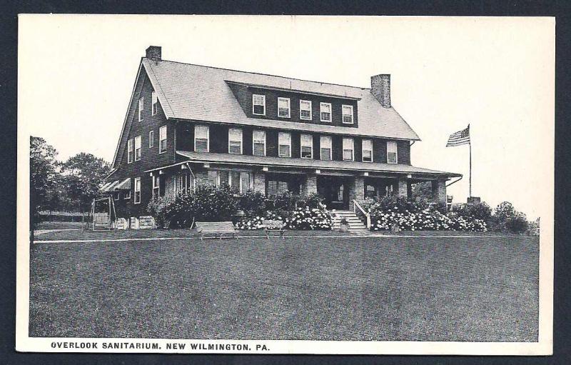 Overlook Sanitarium New Wilmington PA unused c1910's