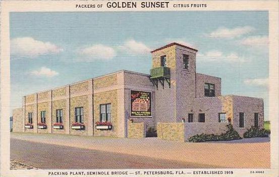 Florida St Petersburg Golden Sunset Citrus Packing Plant