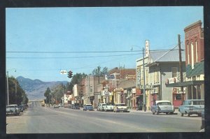 WHITEHALL MONTANA DOWNTOWN STREET SCENE OLD CARS VINTAGE POSTCARD