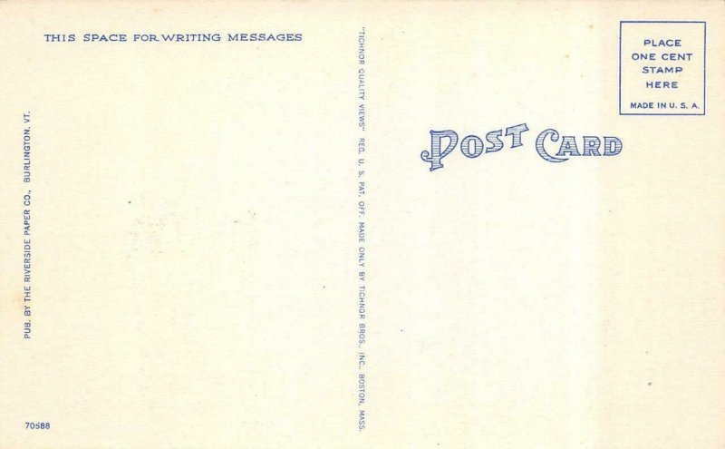 Ships~Boats  TWO STREAMLINE AUTO & PASSENGER FERRIES Lake Champlain  Postcard