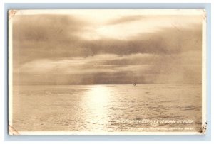 C.1910 Sunset Straits of Juan De Fuca Real Photo RPPC Postcard P165