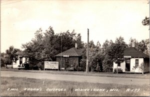 Real Photo Postcard Emil Krohn's Cottages in Winneconne, Wisconsin