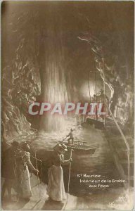 Old Postcard St Maurice Cave Interieur aux Fees