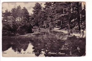 B&W Pine Barks Park, Malden, Massachusetts, Robbins, Flag Cancel