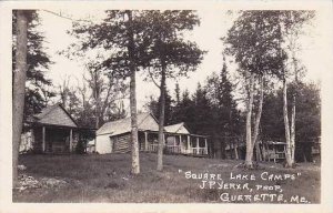 Maine Guerette Square Lake Camps Real Photo RPPC