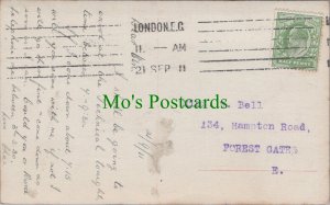 Genealogy Postcard - Bell, 134 Hampton Road, Forest Gate, London  GL1436