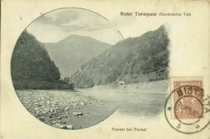 romania, Turnu Roșu Pass, Olt River, Vâlcea County (1932) Postcard