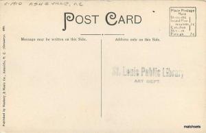C-1910 Asheville North Carolina Lovers Bridge Hackney Moale postcard 3758