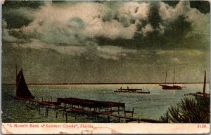 Florida Jacksonville A Moonliit Bank Of Summer Clouds 1913