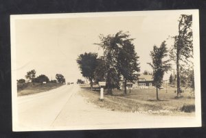 RPPC LEAVING CLARE MICHIGAN COLEMAN MICH. CANCEL REAL PHOTO POSTCARD