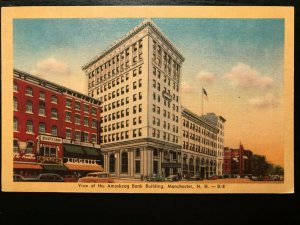 Vintage Postcard 1930-1945 Amoskeag Bank Building Manchester New Hampshire