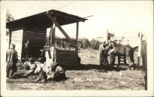 Palmer AK Alaska Blaccksmith Shop Hewitt's Photo Shop Anchorage RPPC c1930