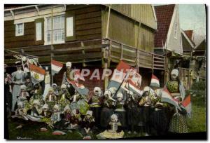 Postcard Old Marken Children Folklore