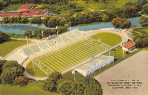 Elkhart Indiana High School Rice Athletic Field Antique Postcard K82926