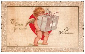 Valentine's Cupid with Hugh Box , Tuck's no. 106