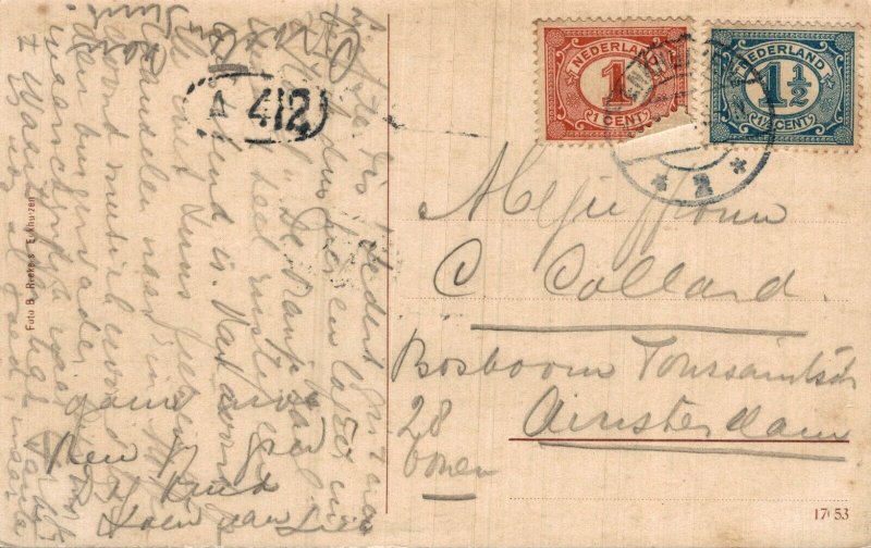 Netherlands Stoombootveer Enkhuizen Stavoren Vintage Postcard 08.49