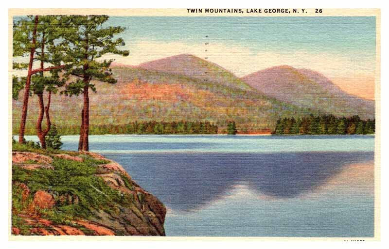 Postcard MOUNTAIN SCENE Lake George New York NY AQ7537