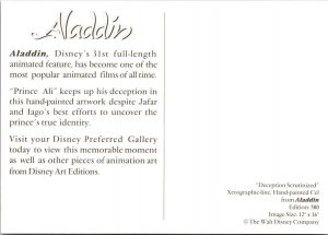 2~4X6 Postcards Walt Disney Animation  ALADDIN  Prince Ali~Jasmine~Jafar MOVIE