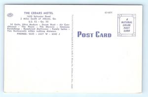 Postcard GA Albany Cedar Motel Cottages Vintage Linen L08