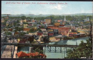 PA EASTON Bird´s-Eye View from Lackawanna Heights - pm1900s - Divided Back