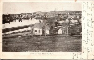 Postcard Birds Eye View of Laconia, New Hampshire~137772