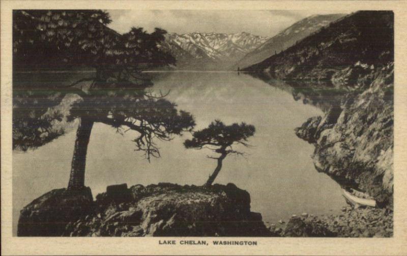 Scenes Along Great Northern GN RR Train c1920s Postcard Lake Chelan WA