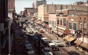 Memphis Tennessee TN Beale Street Scene Classic Cars Vintage Postcard