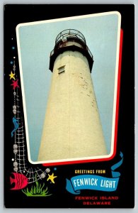 Fenwick Lighthouse  Fenwick Island  Delaware  Postcard