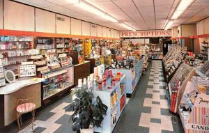 Lambertville New Jersey Bear Apothecary Shoppe Interior Vintage Postcard K29746